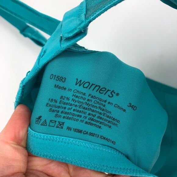 WARNERS
Wireless Turquoise Bra NWOT‎ - Picture 4 of 4